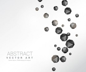 3D Polygon with modern background vector 02