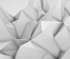 3D white geometry shapes background vector