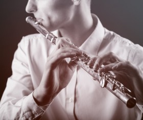 A man with a clarinet Stock Photo