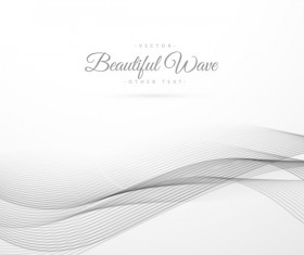 Abstract wavy lines with white background vector 06