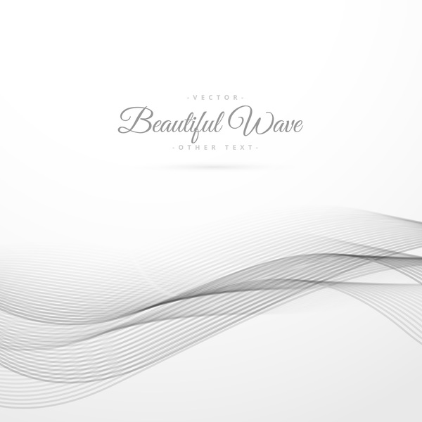 Abstract wavy lines with white background vector 06