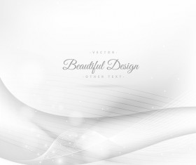 Abstract wavy lines with white background vector 17