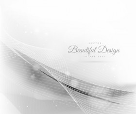 Abstract wavy lines with white background vector 19