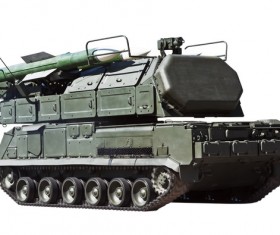 Air defense missile car Stock Photo