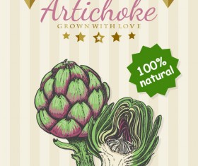 Artichoke poster vector