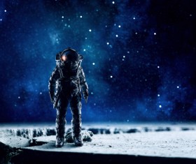 Astronaut in outer space Stock Photo 09