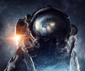 Astronaut in outer space Stock Photo 10