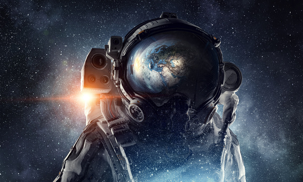 Astronaut in outer space Stock Photo 10
