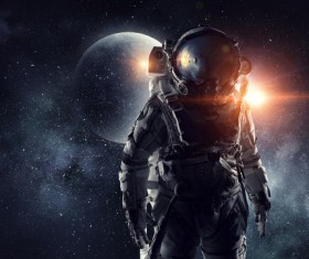 Astronaut in outer space Stock Photo 11