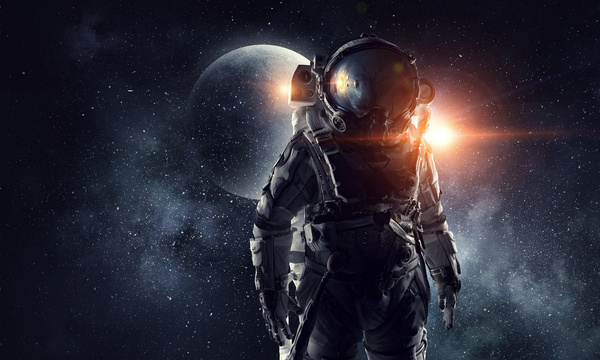 Astronaut in outer space Stock Photo 11