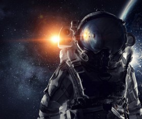 Astronaut in outer space Stock Photo 12