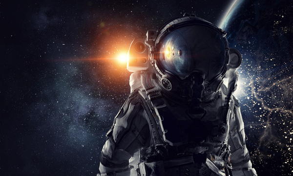 Astronaut in outer space Stock Photo 12