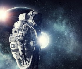Astronaut in outer space Stock Photo 14