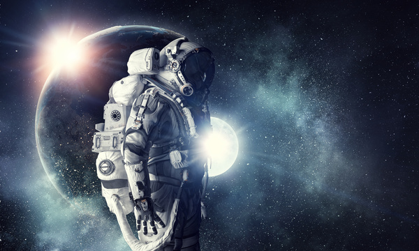 Astronaut in outer space Stock Photo 14
