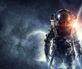 Astronaut in outer space Stock Photo 15