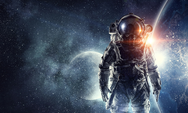 Astronaut in outer space Stock Photo 15