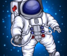 Astronaut in space cartoon vector