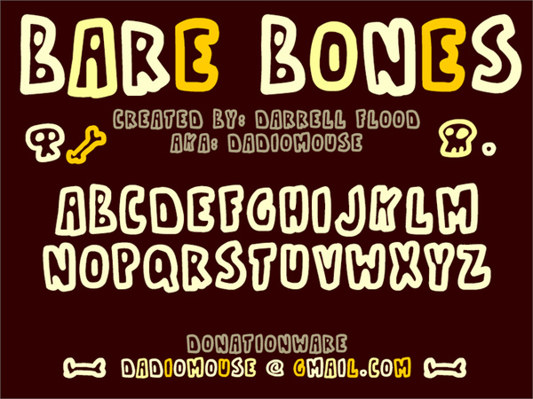 Bare Bones1 font