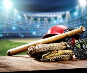 Baseball appliances and gymnasiums Stock Photo