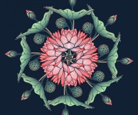 Beautiful lilies flower vector 01