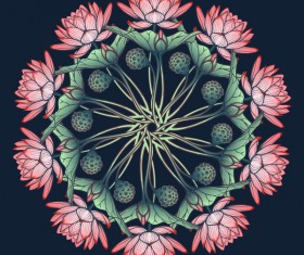 Beautiful lilies flower vector 02