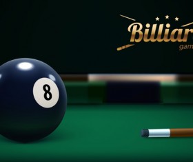 Billiard game creative background vector 02