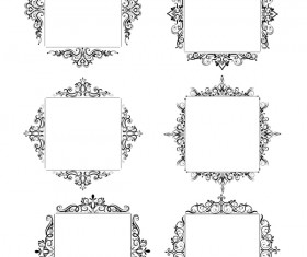 Ornate decor background with retro frame vectors 06 free download