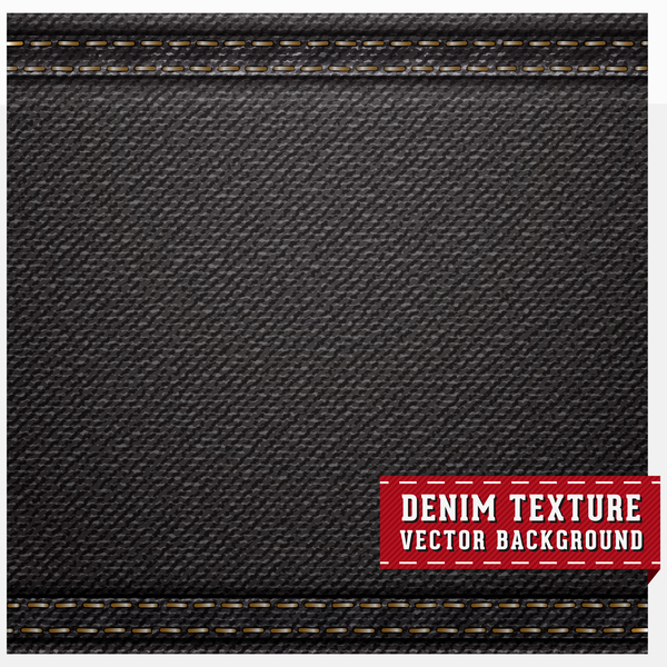 Black denim texture vector background
