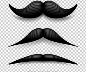 Black mustache illustration vector 01