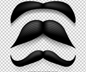Black mustache illustration vector 03