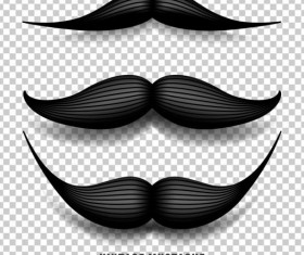 Black mustache illustration vector 05