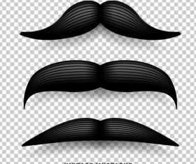 Black mustache illustration vector 06
