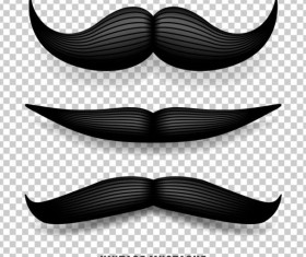 Black mustache illustration vector 08
