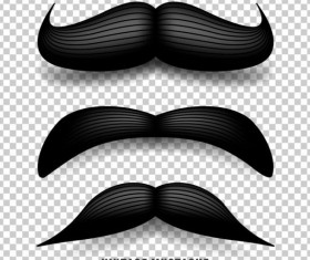 Black mustache illustration vector 09