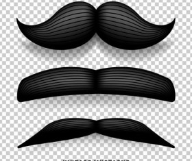 Black mustache illustration vector 10