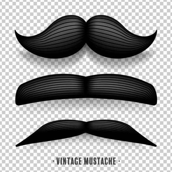 Black mustache illustration vector 10