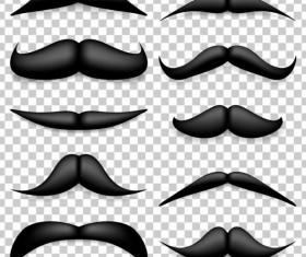 Black mustache illustration vector 11