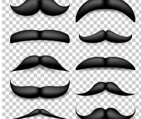 Black mustache illustration vector 12