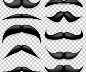 Black mustache illustration vector 14