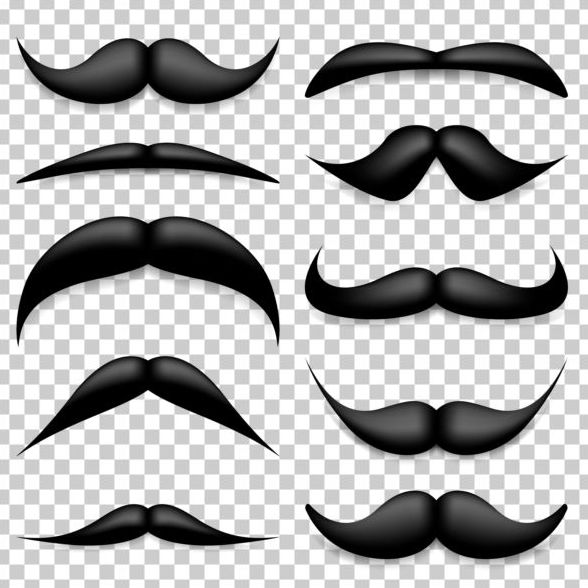 Black mustache illustration vector 14