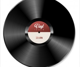 Black vinyl record vector illustration
