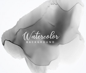 Black watercolor stains vector background