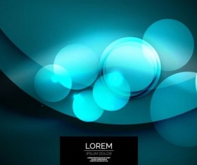 Blue circles with modern background vector 01