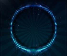 Blue light frame with modern background vector