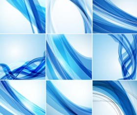 Blue wavy lines with abstract background vector 03