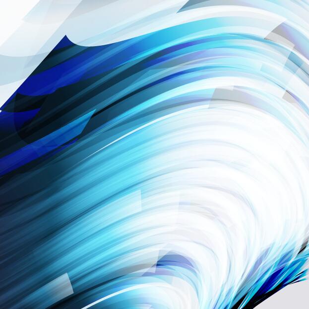 Blue wavy lines with abstract background vector 04