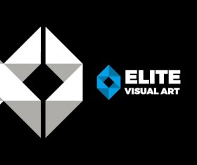 Blue with black business card back vector