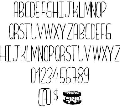 Bread and Cheese font