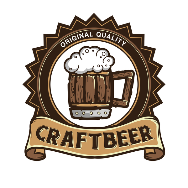 Brewery emblem on bottle cap vector