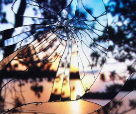 Broken glass Stock Photo